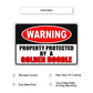 Warning property protected by a golden doodle aluminum metal sign