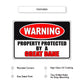 Warning property protected by a great dane aluminum metal sign