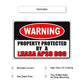 Warning property protected by a lhasa apso dog aluminum metal sign