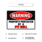 Warning property protected by a pit bull aluminum metal sign