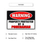 Warning property protected by a pomeranian aluminum metal sign
