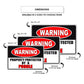 Warning property property by a poodle aluminum metal sign