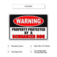 Warning property protected by a schnauzer dog aluminum metal sign
