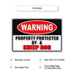 Warning property protected by a sheep dog aluminum metal sign