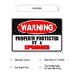 Warning property protected by a springer aluminum metal sign