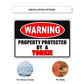 Warning property protected by a yorkie aluminum metal sign