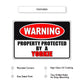 Warning property protected by a yorkie aluminum metal sign