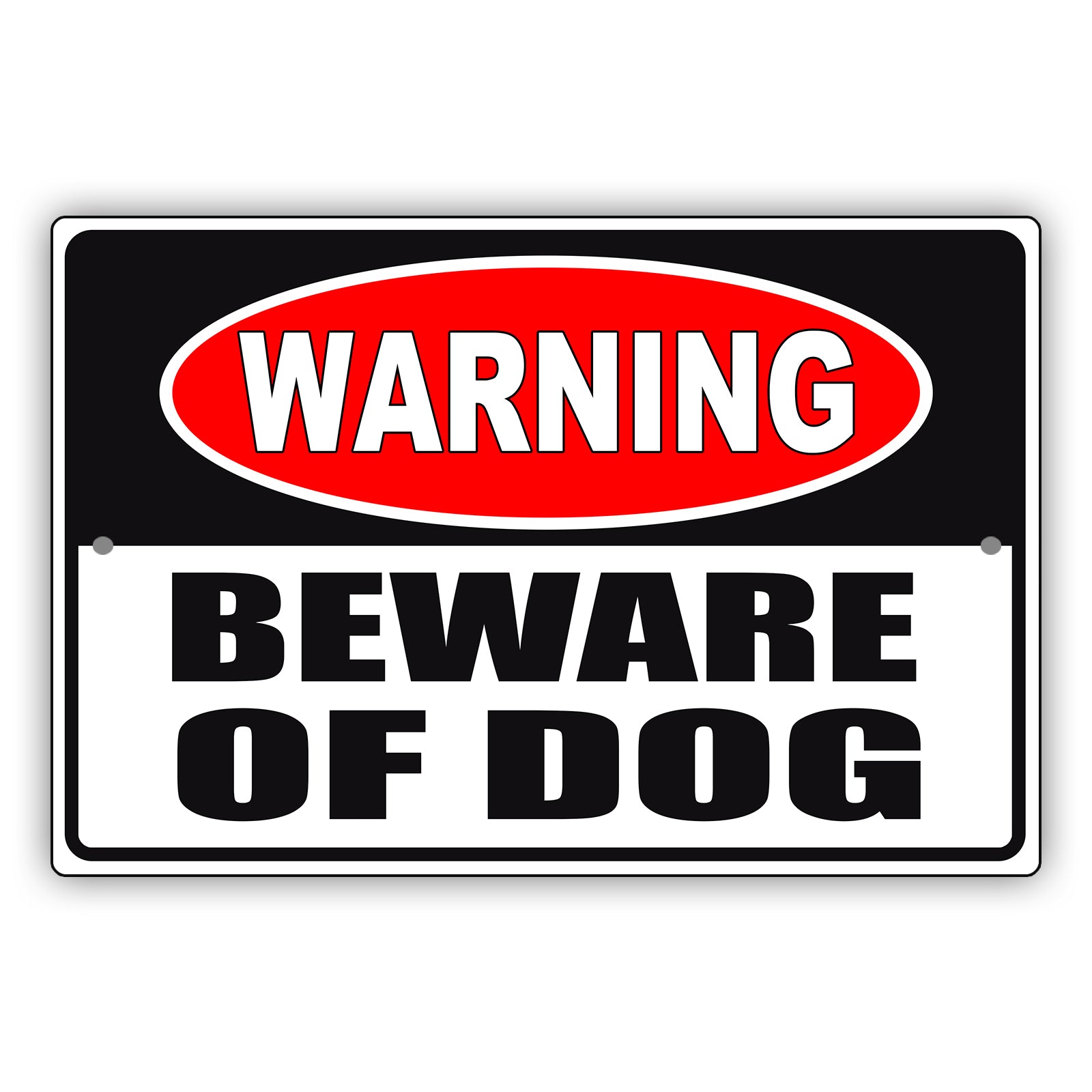 Warning beware of dog aluminum metal sign