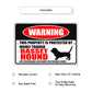 Warning This Property Is Protected By Highly Trained Basset Hound Aluminum Metal Sign