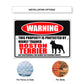 Warning this property is protected by highly trained boston terrier aluminum metal sign