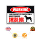 Warning this property is protected by highly trained chessie dog aluminum metal sign