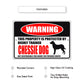 Warning this property is protected by highly trained chessie dog aluminum metal sign