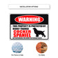 Warning this property is protected by highly trained cocker spaniel aluminum metal sign