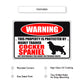 Warning this property is protected by highly trained cocker spaniel aluminum metal sign