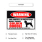 Warning this property is protected by highly trained golden doodle aluminum metal sign