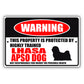 Warning this property is protected by highly trained Lhasa Apso dog aluminum metal sign