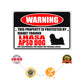 Warning this property is protected by highly trained Lhasa Apso dog aluminum metal sign