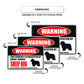 Warning this property is protected by highly trained sheep dog aluminum metal sign