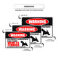 Warning this property is protected by highly trained white terrier aluminum metal sign