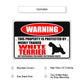 Warning this property is protected by highly trained white terrier aluminum metal sign