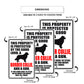 This property is protected by the good lord a border collie and a gun aluminum metal sign