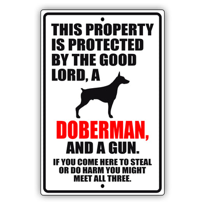 Doberman Dog Signs