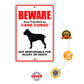 Beware area patrolled by cane corso aluminum metal sign