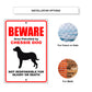 Beware area patrolled by chessie dog aluminum metal sign