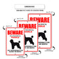 Beware area patrolled by poodle aluminum metal sign