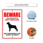 Beware area patrolled by rottweiler aluminum metal sign