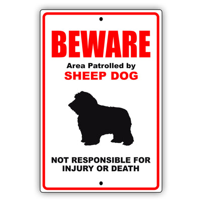 Sheep Dog Breed Signs