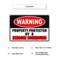 Warning property protected by a redbone coonhound aluminum metal sign