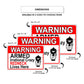 Warning armed irrational crazy redneck lives here aluminum metal sign