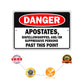 Danger-Apostates-Disfellowshipped-And/Or-Suppressive-Persons-Past-This-Point-Aluminum-Metal-Sign