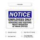 Notice-Employees-Only-Aluminum-Metal-Sign