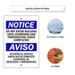 Notice Do Not Enter Building Until Screening And Temperature Check Complete Spanish Aluminum Metal Sign