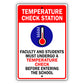 Temperature Check Station Aluminum Metal Sign