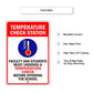 Temperature Check Station Aluminum Metal Sign