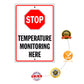 Stop Temperature Monitoring Here Aluminum Metal Sign