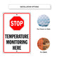 Stop Temperature Monitoring Here Aluminum Metal Sign