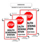Stop Health Screening Station Please Wear Mask Aluminum Metal Sign