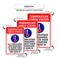 Temperature Check Station Aluminum Metal Sign