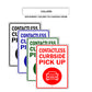 Contactless Curbside Pick Up Aluminum Metal Signs