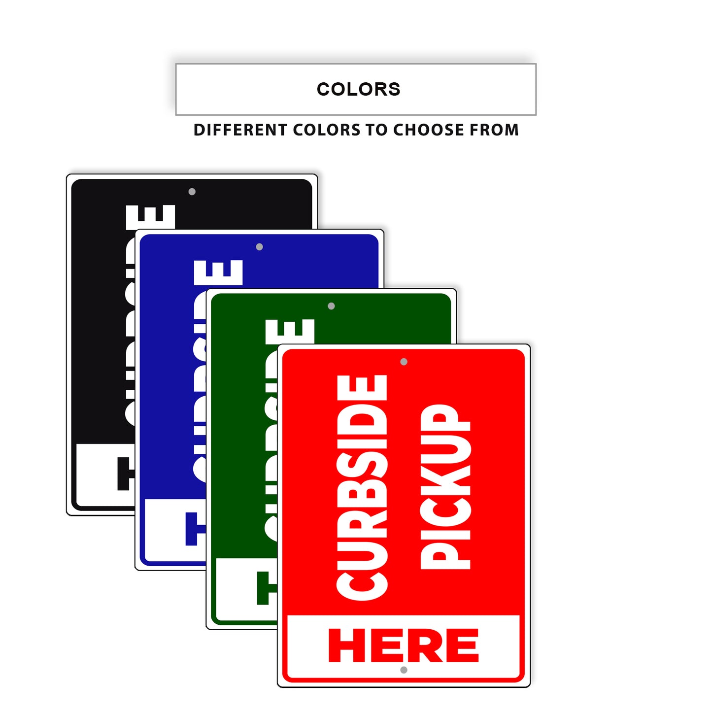 Curbside Pickup Here Country City Flag Aluminum Metal Signs