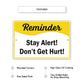 Reminder Stay Alert! Don't Get Hurt! Aluminum Metal Sign