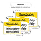 Reminder Think Safety Work Safely Aluminum Metal Sign