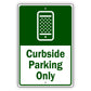 Curbside Parking Only Aluminum Metal Sign