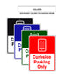 Curbside Parking Only Aluminum Metal Sign
