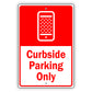 Curbside Parking Only Aluminum Metal Sign