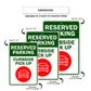 Reserved Parking Curbside Pick Up Aluminum Metal Sign